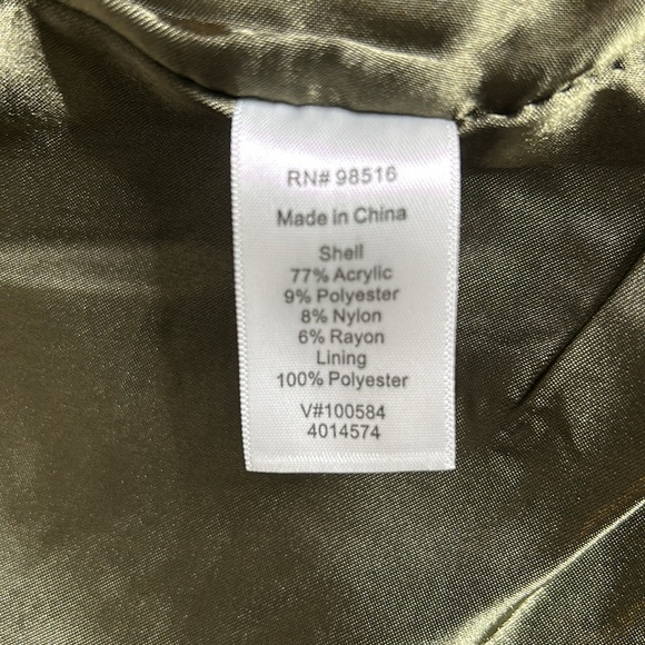 Coldwater Creek Green Tweed Two Button Blazer Size 12 - Picture 8 of 9